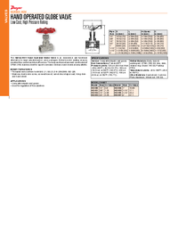 Thumbnail of document Data Sheet - HGV Hand Operated Globe Valve